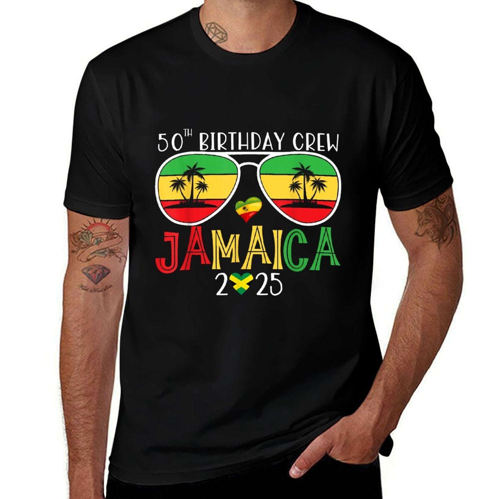 50th Birthday Crew Jamaica Trip 2025 50 Years Old Bday Party  Classic T-Shirt