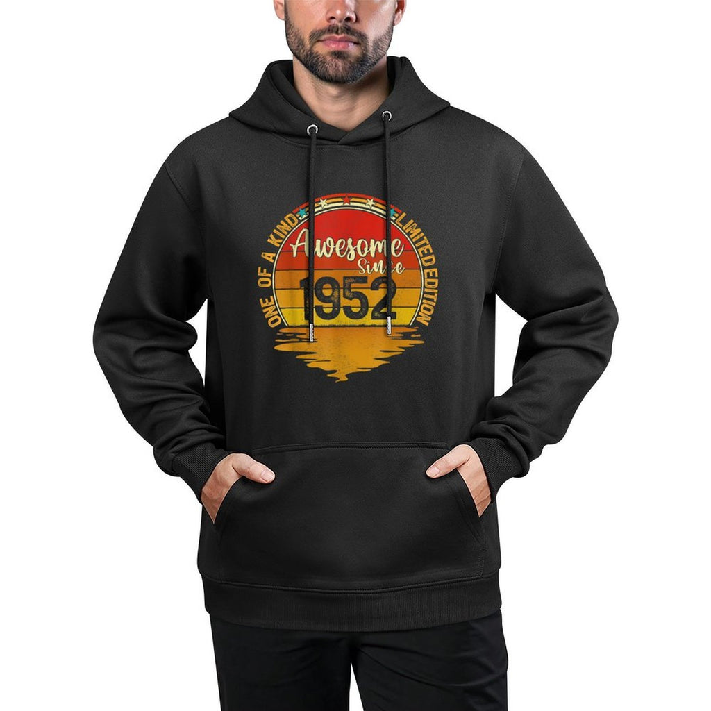 Vintage Limited Edition Awesome Since 1952 70th Birthday Shrink-Resistant Hoodie