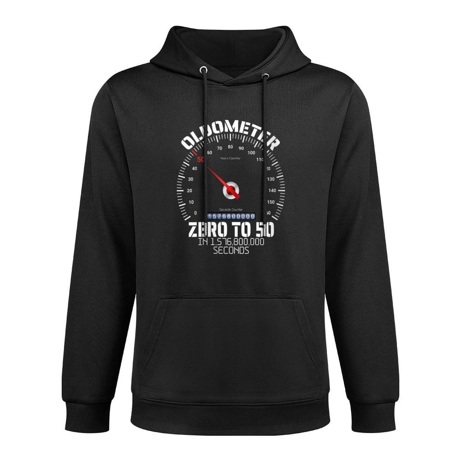 Womens 50th Birthday Oldometer Zero To 50 Years Funny 50th Birthday Customizable Surface Hoodie