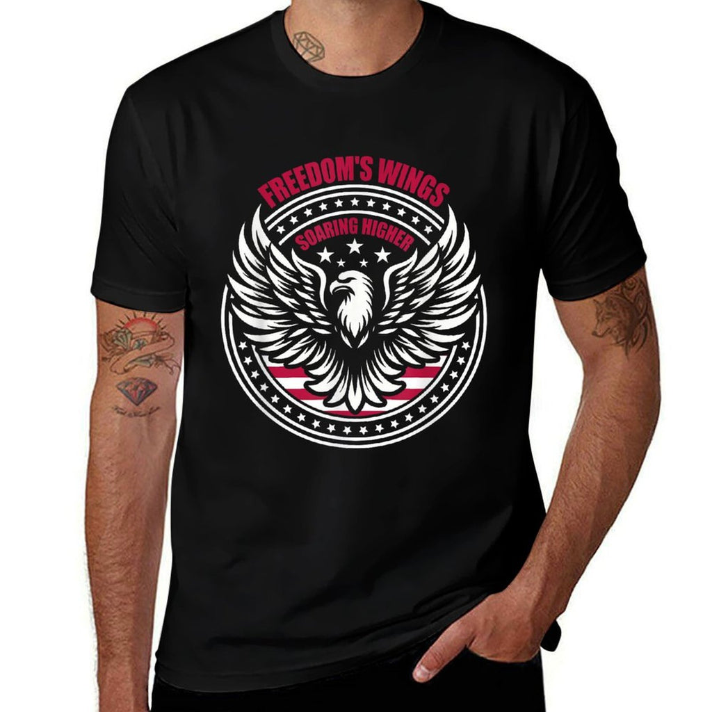 Wings Of Freedom Patriotic Butterfly 4th Of July American  Classic T-Shirt