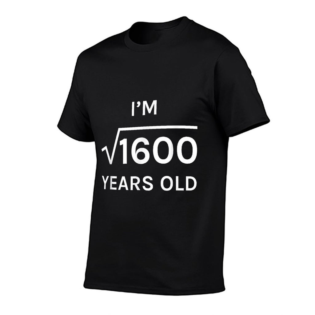 40 I Am Square Root of 1600 Perfect Square 40th Birthday  Vintage-inspired T-Shirt