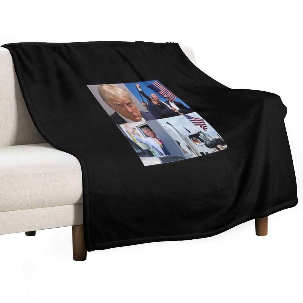 Donald Trump Garbage Truck, Trump Shot, Trump Mcdonalds Multi-functional Throw Blanket