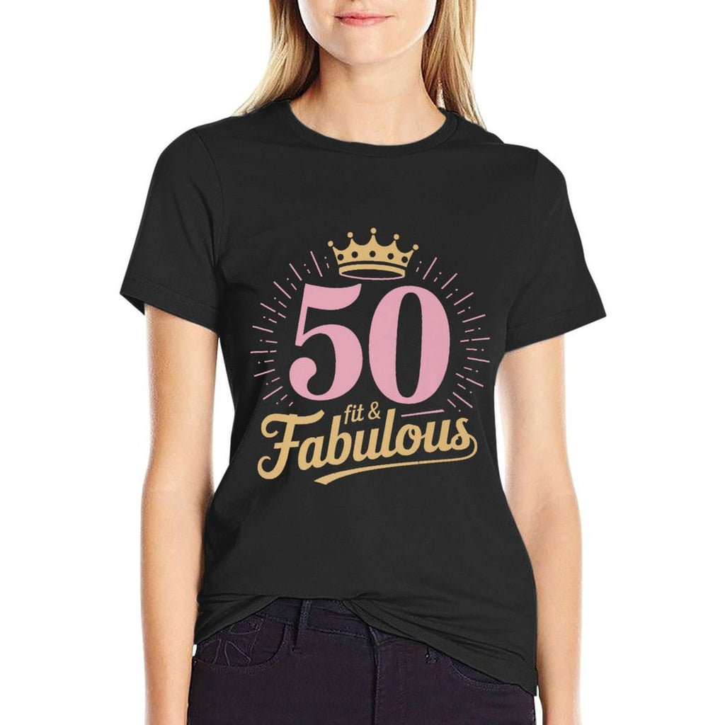50th Birthday Humor For Women Premium  Heathered Texture T-Shirt
