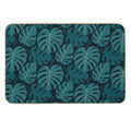 Dark Monstera  Easy To Clean Bath Mat