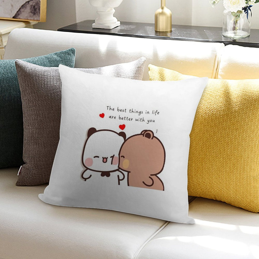 The Best Things In Life Are Better With You Bubu And Dudu 2023 Soft Skin-Friendly Throw Pillow