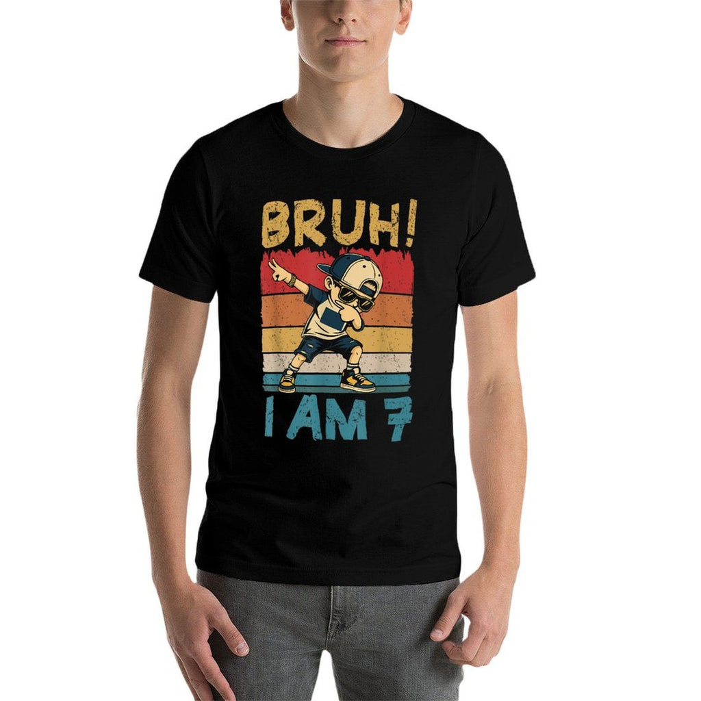 Bruh I'm 7 Seven 7th Birthday Dabbing 7 Years Old Boy Kids  Odor-resistant T-Shirt