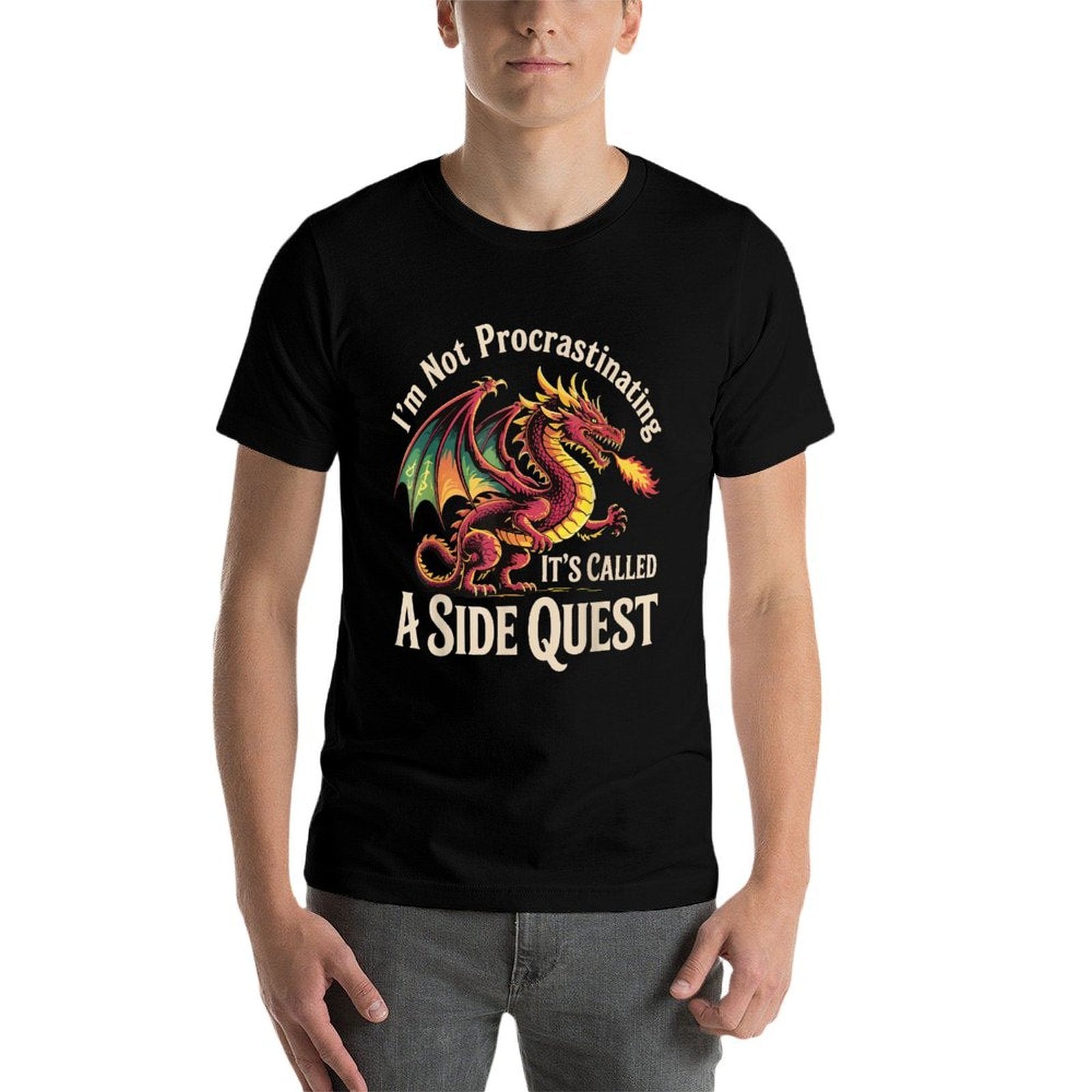 Im Not Procrastinating Its Called A Side Quest  Fade-proof Color T-Shirt