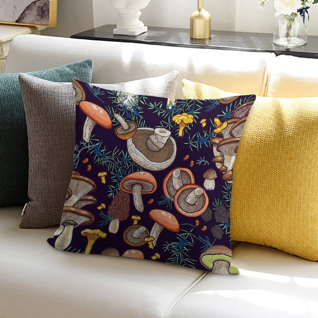 Dark Dream Forest Soft Washable Throw Pillow