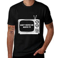 BigBossBrand Funny Dont Watch Me Watch TV - Black, Unisex-Adults, Girls -,, Modern Style, Casual Wear, Television Theme  Relaxed-fit T-Shirt