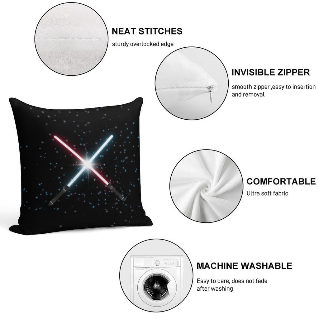 Lightsaber Stardust Soft Luxury Feel Throw Pillow