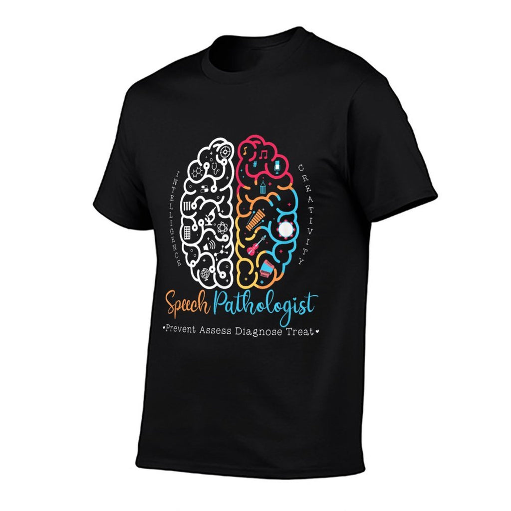 Brain of A Speech Pathologist Speech Language Therapy  High-quality Stitching T-Shirt