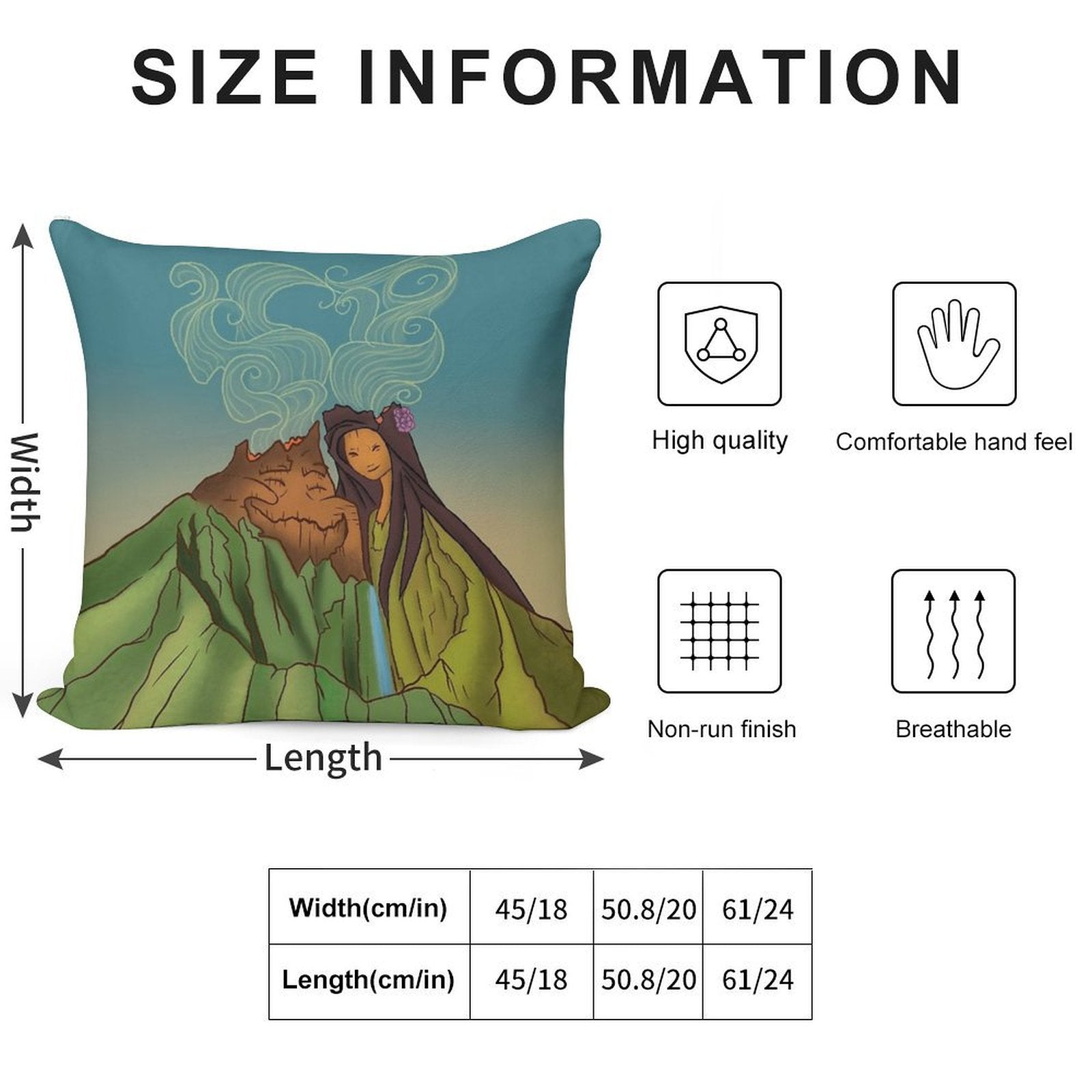 I Lava You! Soft Hidden Zipper Throw Pillow