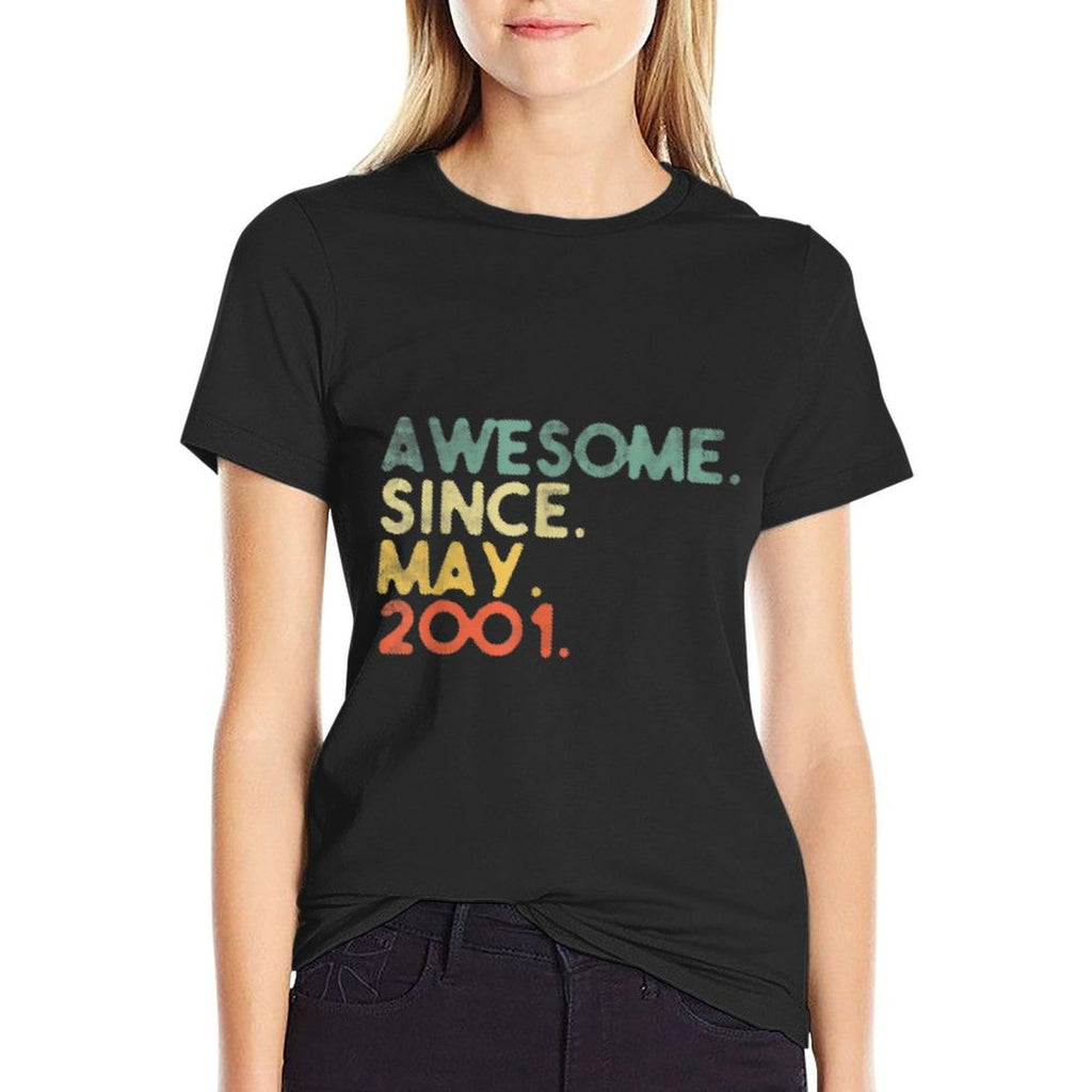 21 Year Old Awesome Since MAY 2001 21st Birthday  Tagless Design T-Shirt