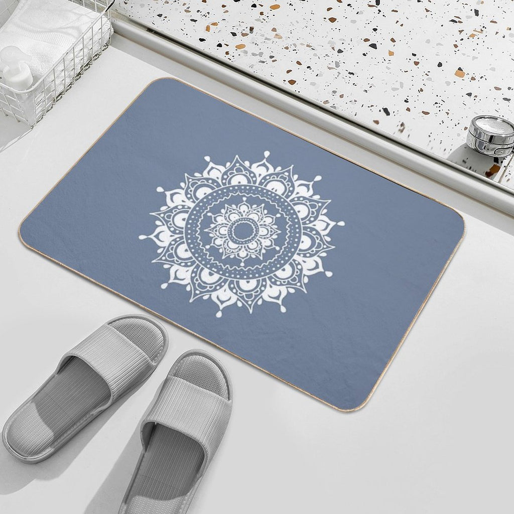 Classic Black And White Mandala Art Durable Bath Mat