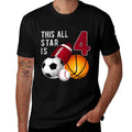 Kids This All Star Is 4 Years Old Gift For Kids Birthday  Rolled Sleeves T-Shirt
