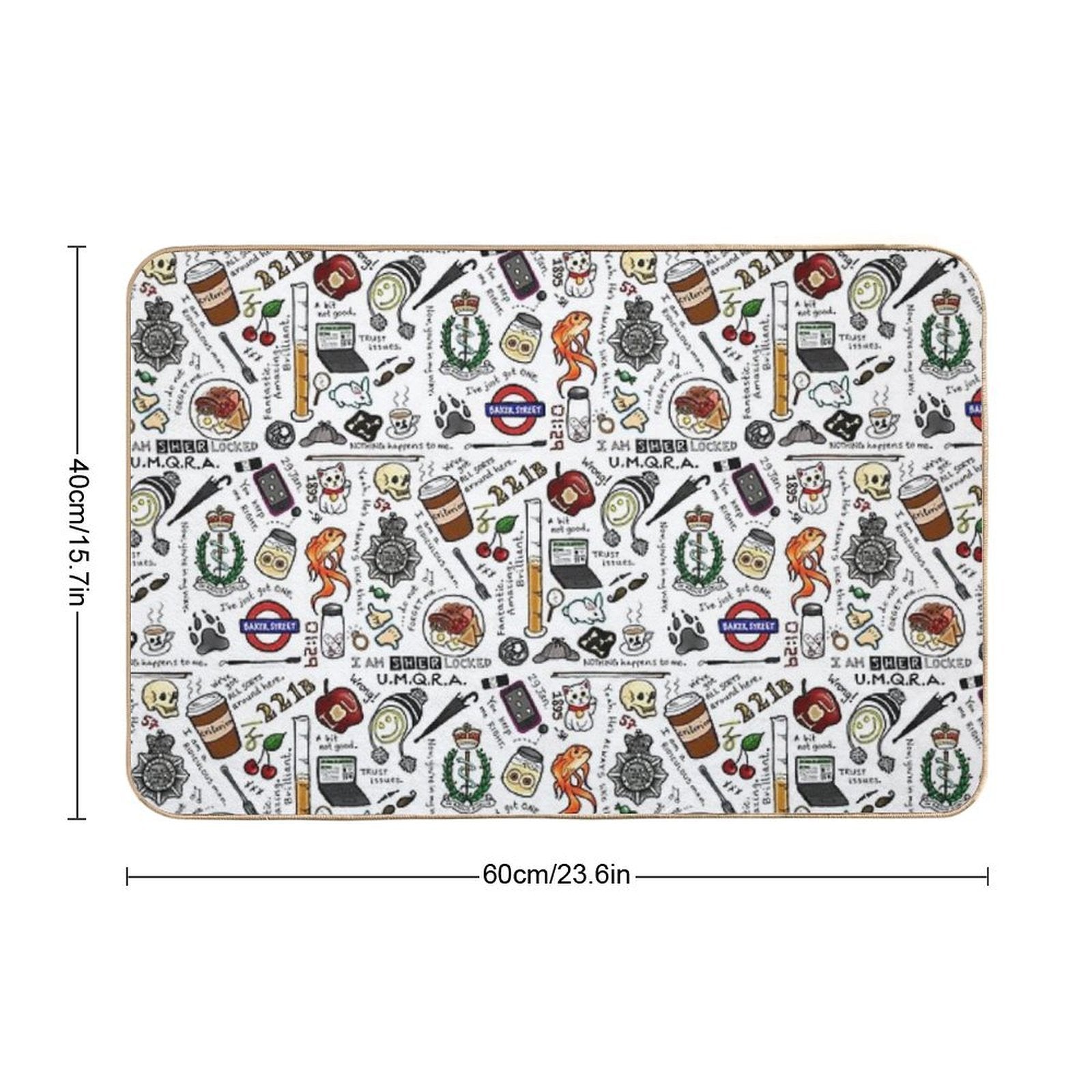 Sherlock Collage (color)  Toxin-Free Bath Mat