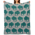 Buffalo Bison Pattern 226 Durable Throw Blanket