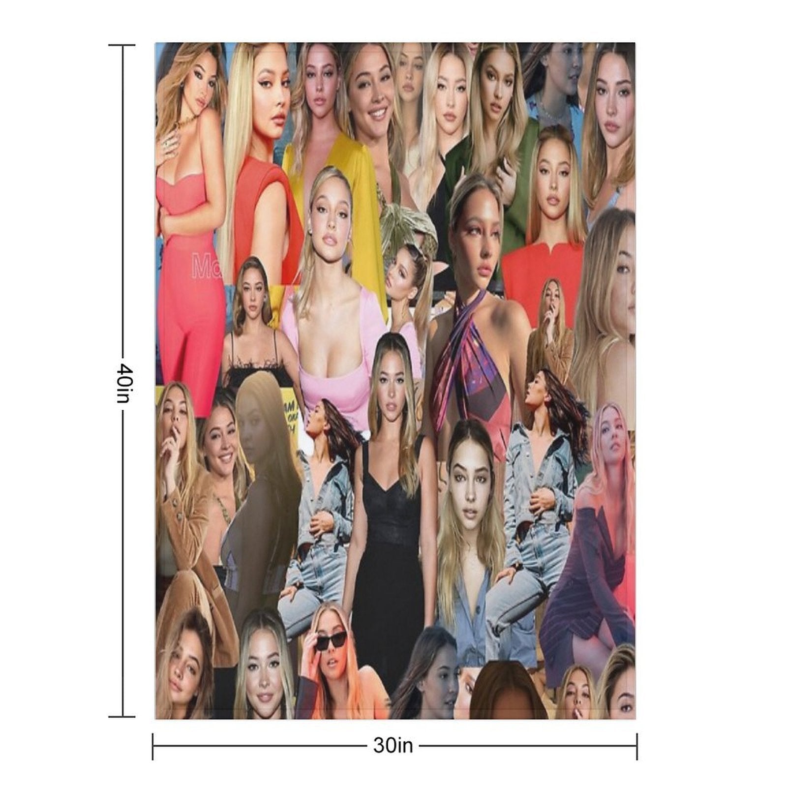 Madelyn Cline Super Fine Beautiful Actress Aesthetic Collage - 1 All-season Throw Blanket