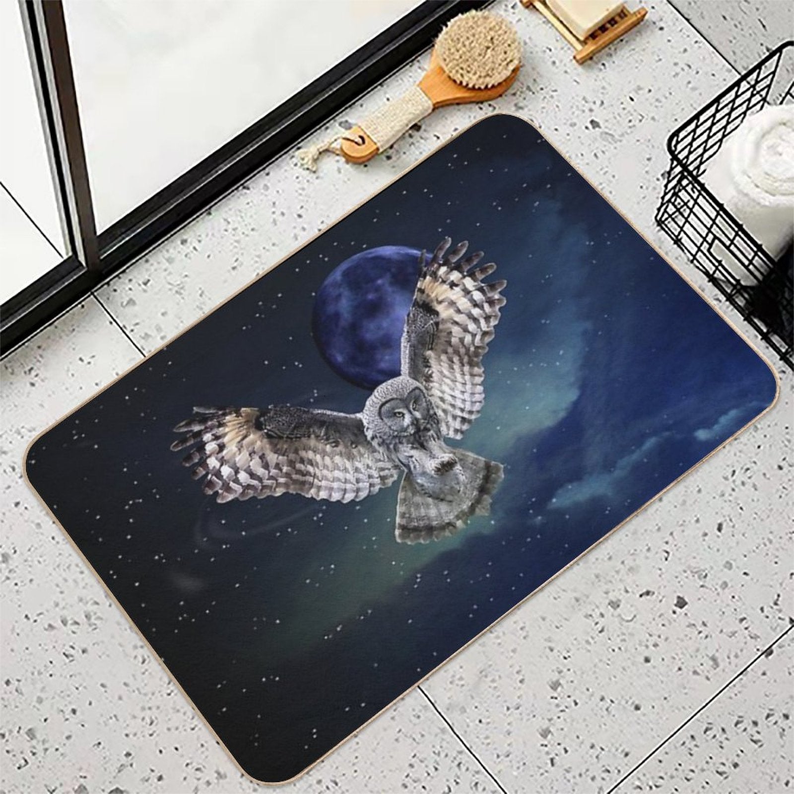Owl in Flight  High-Traffic Bath Mat