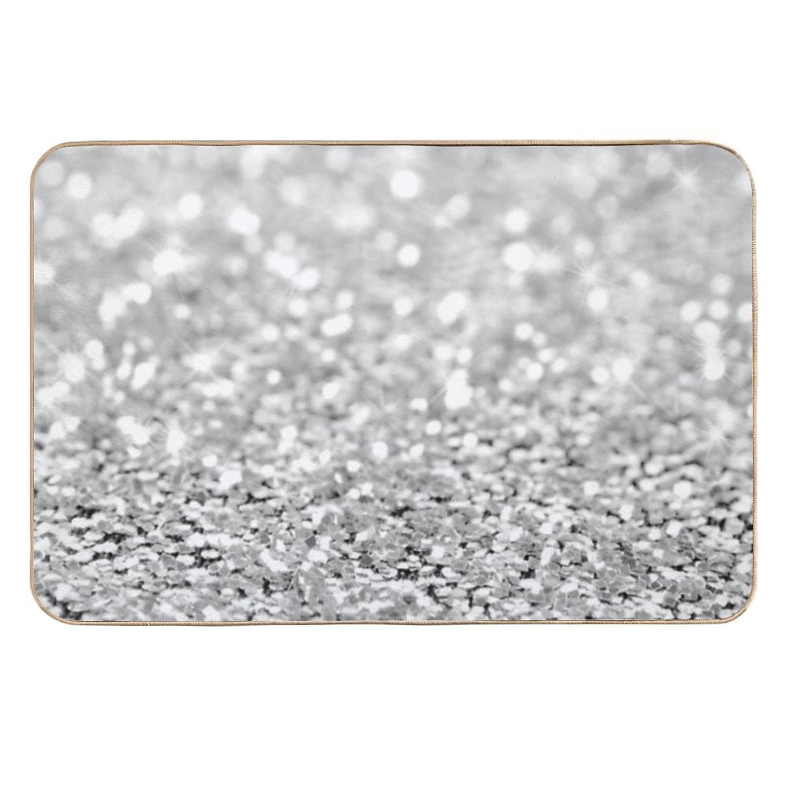 Sparkle Silver Crystals  Absorbent Bath Mat