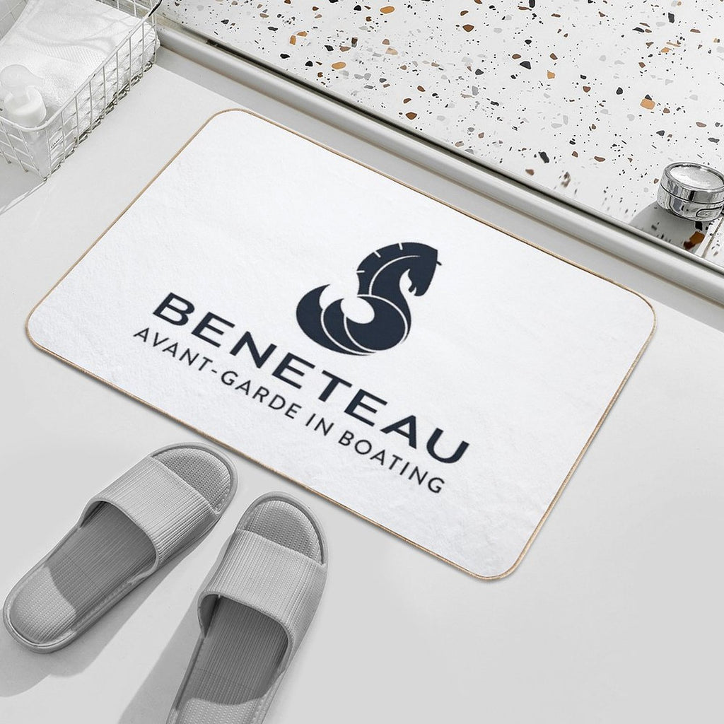 Beneteau Yachts Logo Fishing Boats  Easy Maintenance Bath Mat