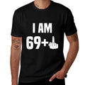 70 Birthday Funny 69+1 Saying Gift for 70th Birthday  Heathered Texture T-Shirt