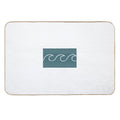 Surf Shop Style Wave  Repositionable Bath Mat
