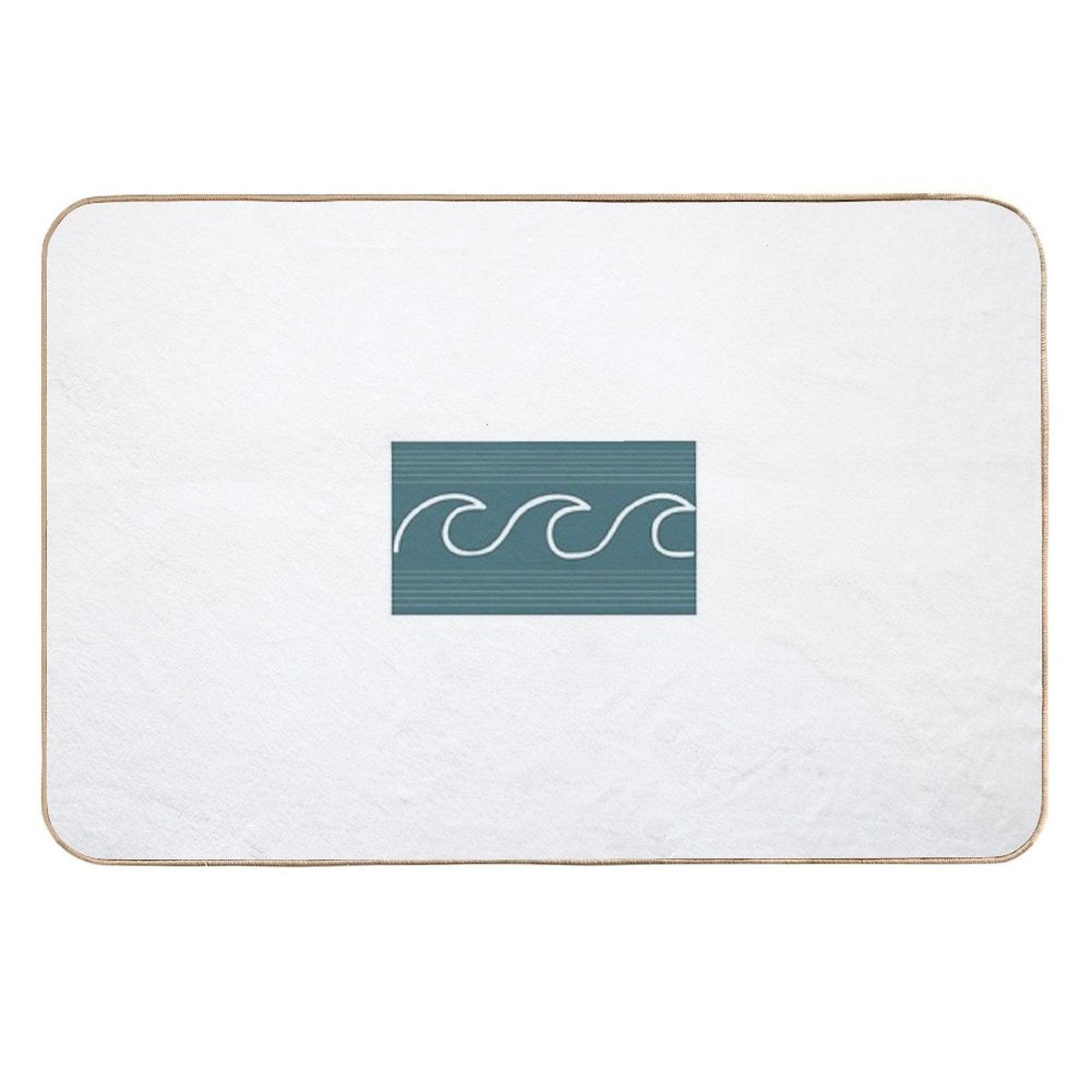 Surf Shop Style Wave  Repositionable Bath Mat