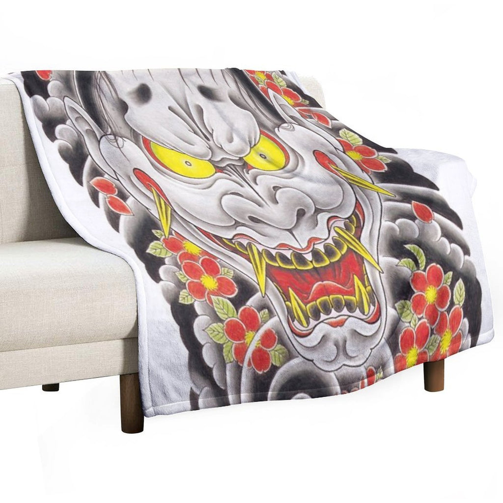 Goro Majima Hanya Tattoo Large Version Travel-friendly Throw Blanket