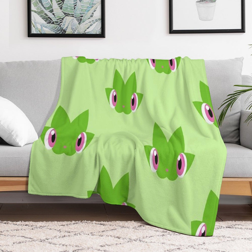 Minimalist Sprigatito Velvety-soft Throw Blanket