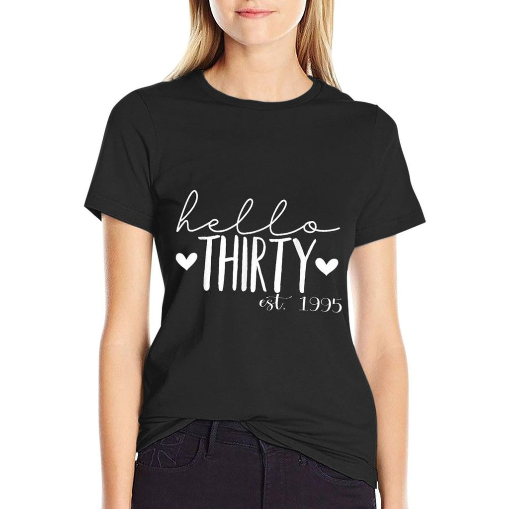 Hello Thirty Est 1995 30 Years Old 30th Birthday for Women  Lightweight T-Shirt