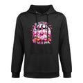 Flamingo In October We Wear Pink Breast Cancer Halloween Medium-Weight Fabric Hoodie