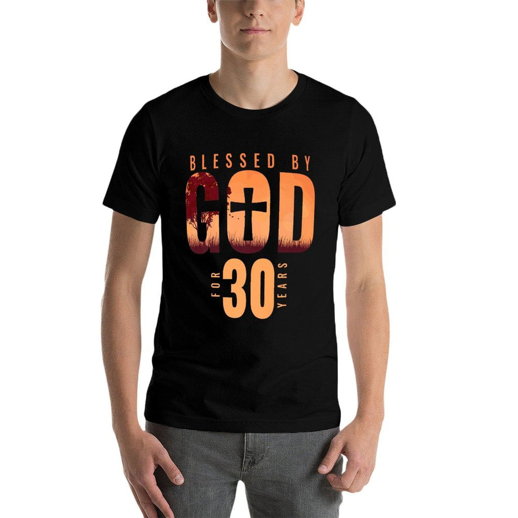 Blessed By God For 30 Years 30th Birthday Religious Theme Premium  Eco-friendly Material T-Shirt