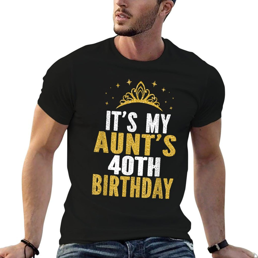 It's My Aunt's 40th Birthday Idea For Her 40 Years Old Aunty  Slim-fit Cut T-Shirt