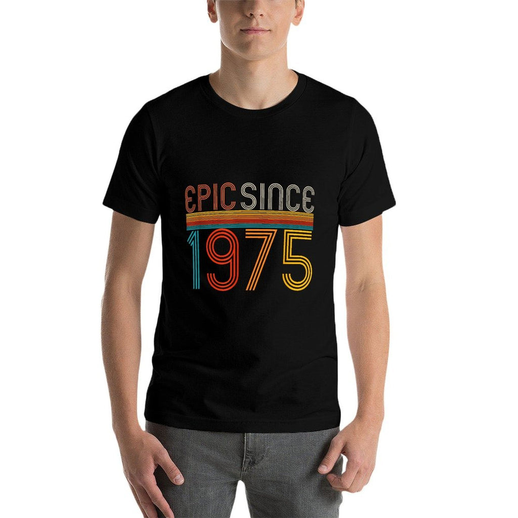 Retro 50th Birthday Epic Since 1975  Heathered Texture T-Shirt