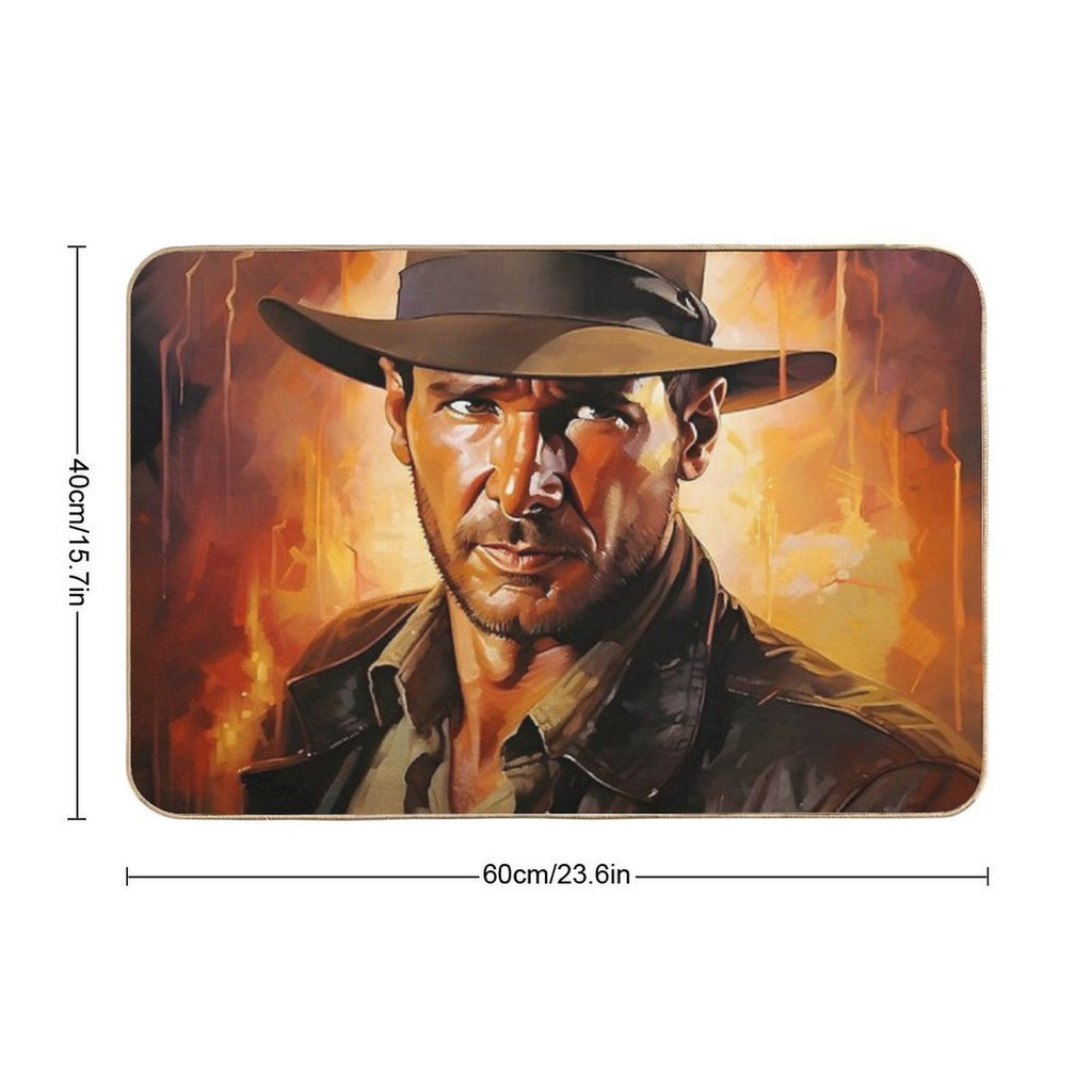 Indiana Jones Artwork  Easy To Clean Bath Mat