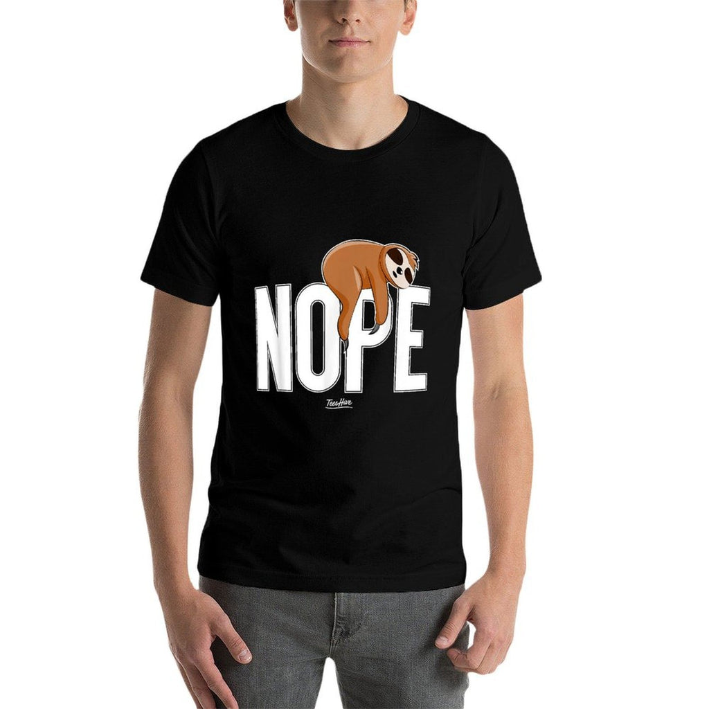 Men Nope Sloth  Stretchy T-Shirt