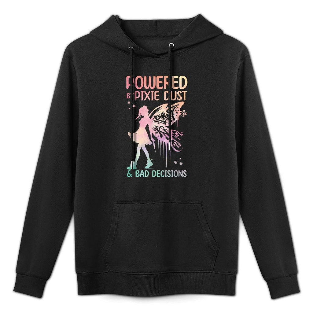 Fairy Powered By Pixie Dust Art Design for Women Fairy Breathable Fabric Hoodie