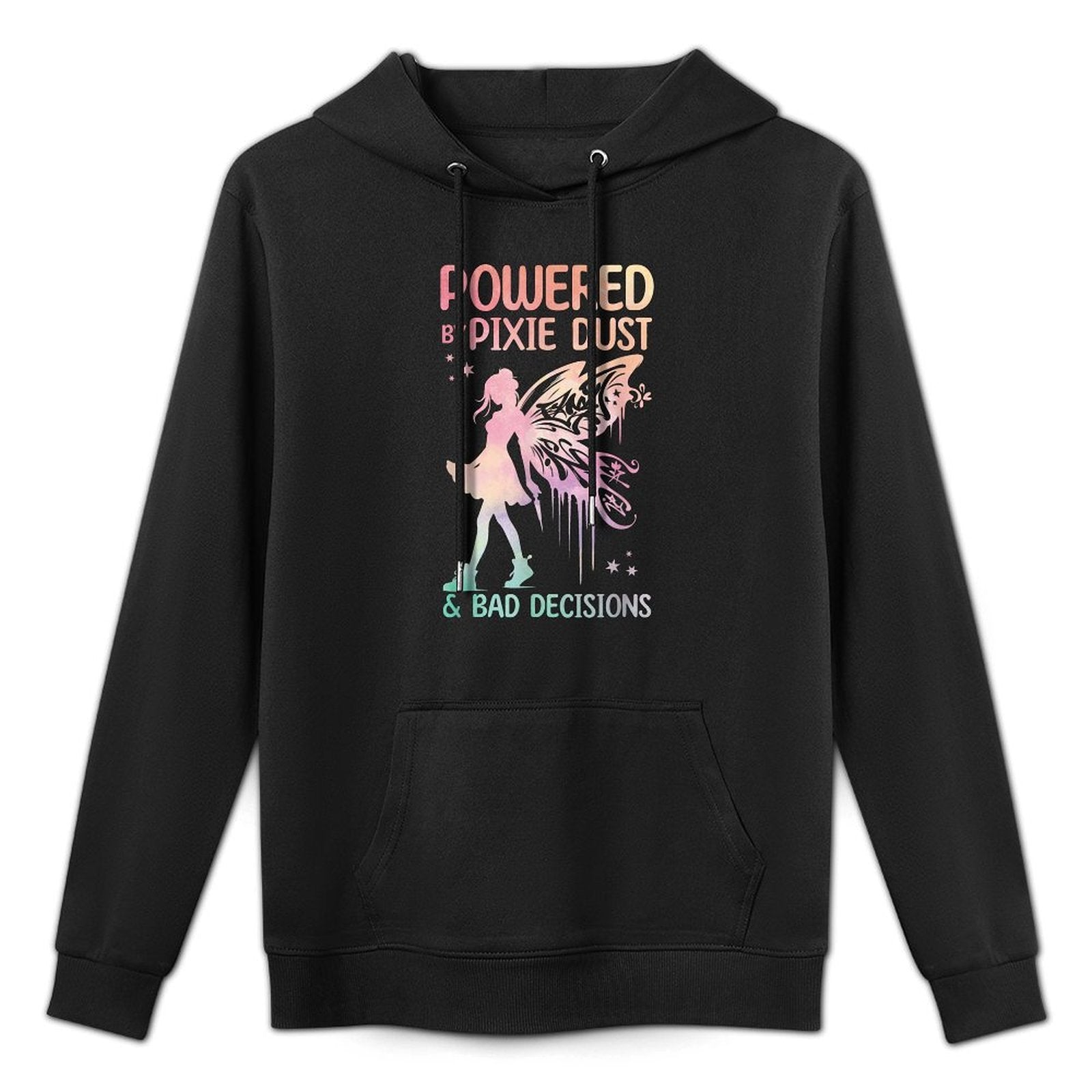 Fairy Powered By Pixie Dust Art Design for Women Fairy Breathable Fabric Hoodie