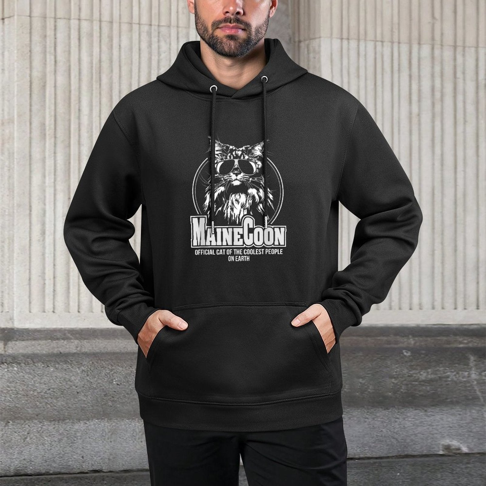 Funny Proud Maine Coon Cool Cat for Men Women Girls Kids Colorfast Hoodie