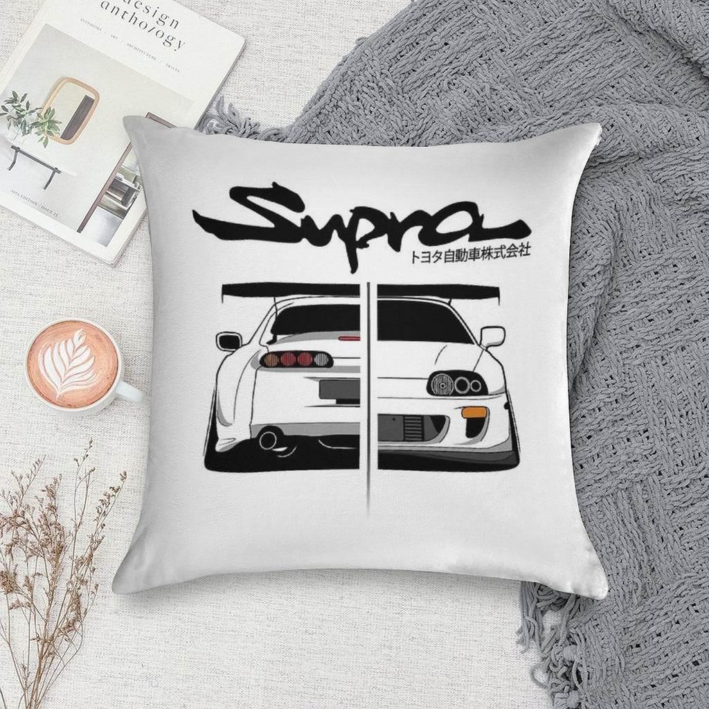 Toyota Supra MK IV - CarCorner Soft Shrink-Resistant Throw Pillow
