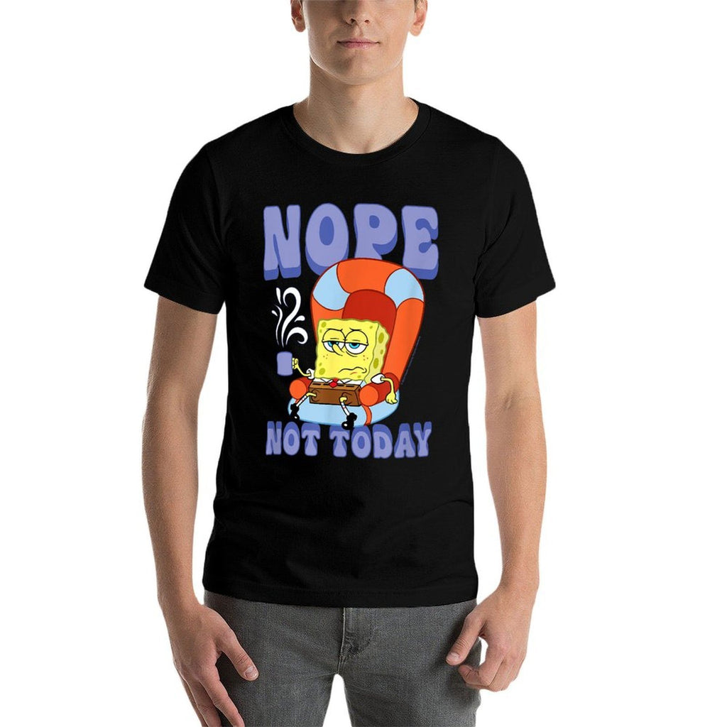 Nickelodeon SpongeBob SquarePants Nope Not Today  Tagless Design T-Shirt