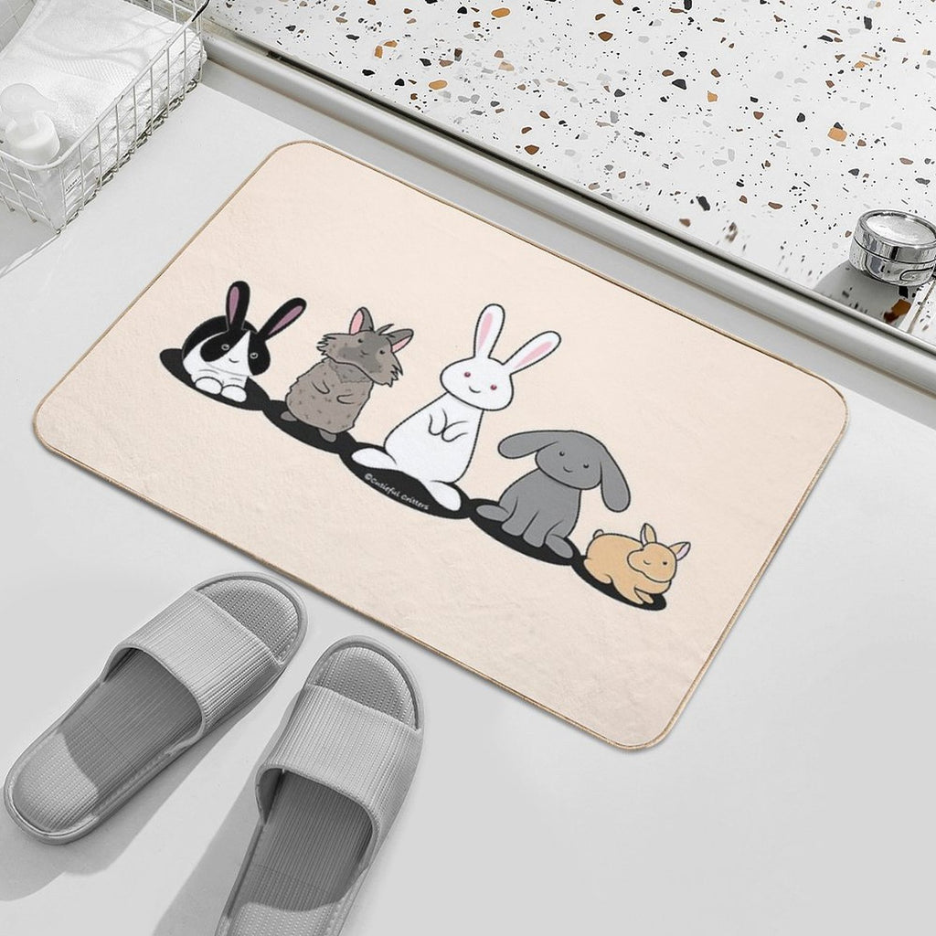 My Favorite Breed Is Rescued - Bunnies  Eco-Friendly Bath Mat