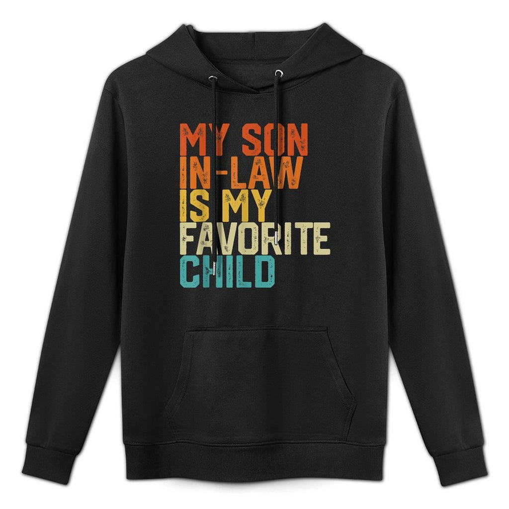 My Son In Law Is My Favorite Child Funny Retro Vintage Kangaroo Pocket Hoodie