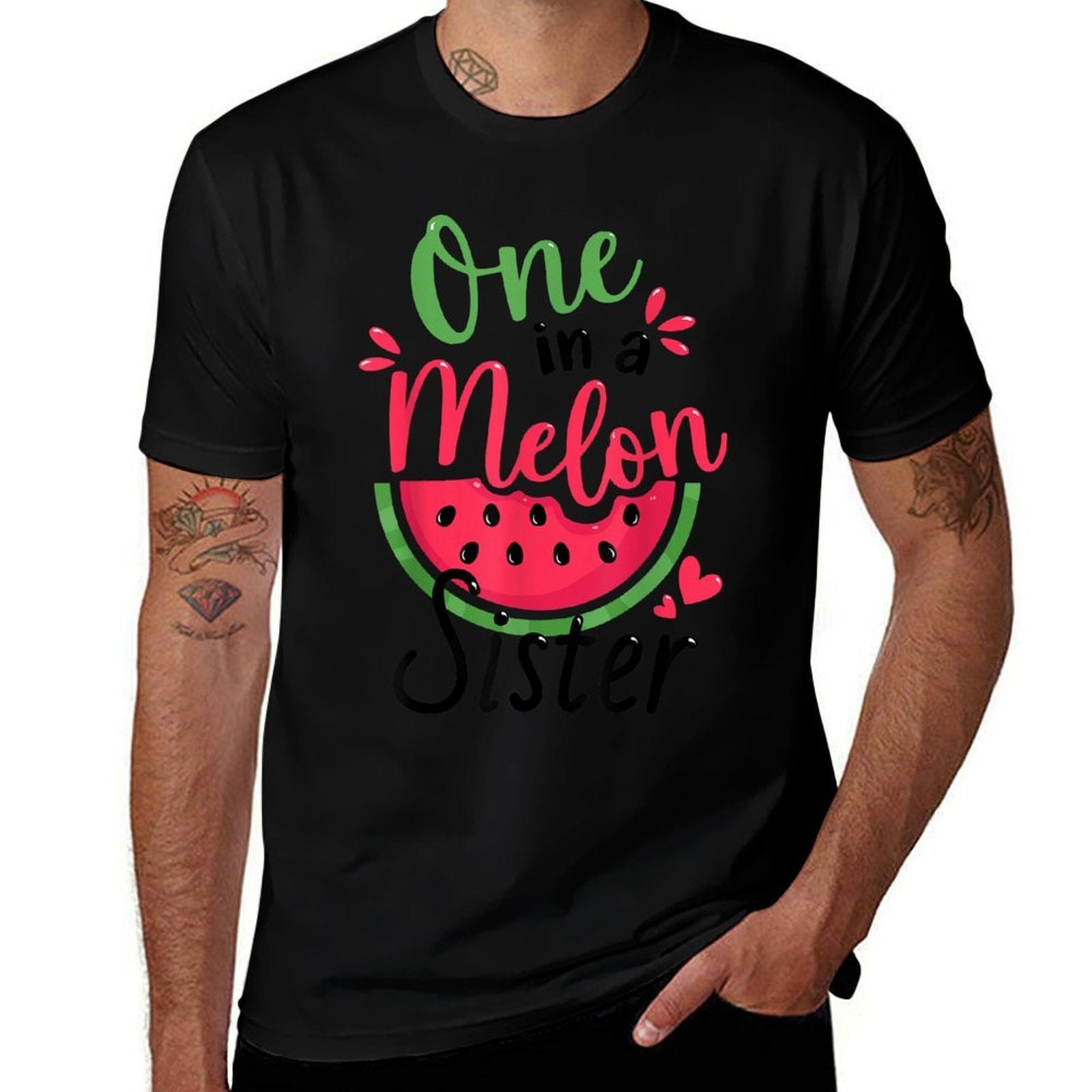 One in A Melon Sister 1st Birthday Party Family Matching  Tagless Design T-Shirt