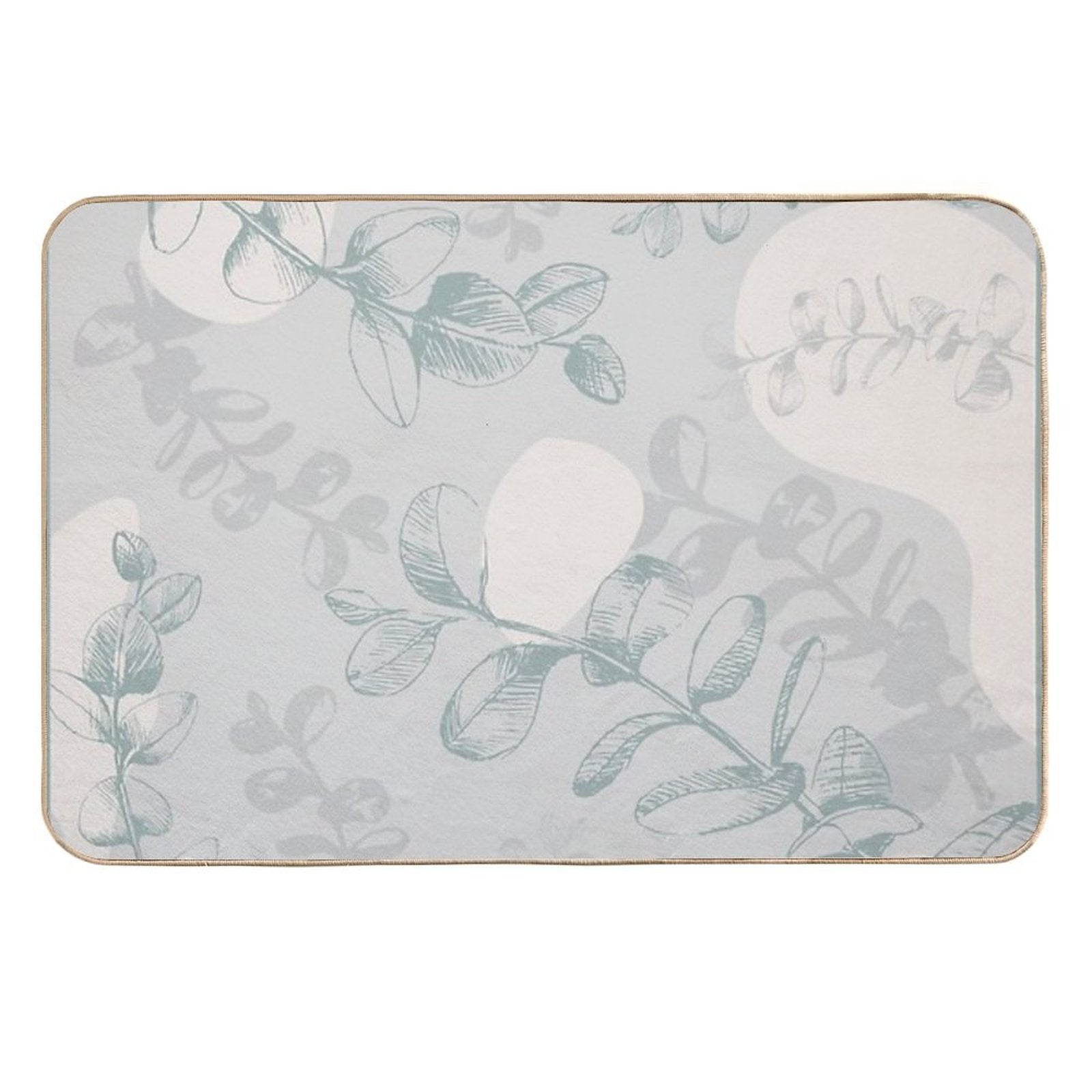 Abstract Eucalyptus  Dirt-Trapping Bath Mat