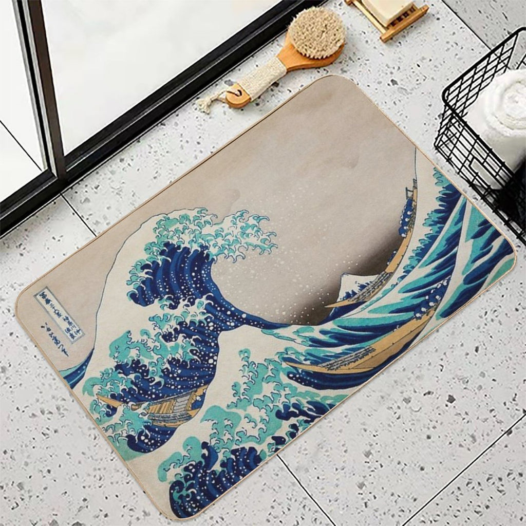 The Great Wave  Fade-Resistant Bath Mat