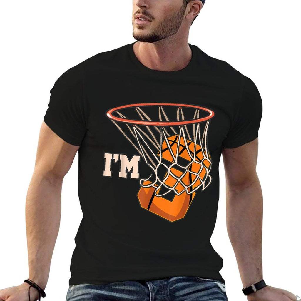 Im 3 Basketball Theme Birthday Party Celebration 3rd  Slim-fit Cut T-Shirt