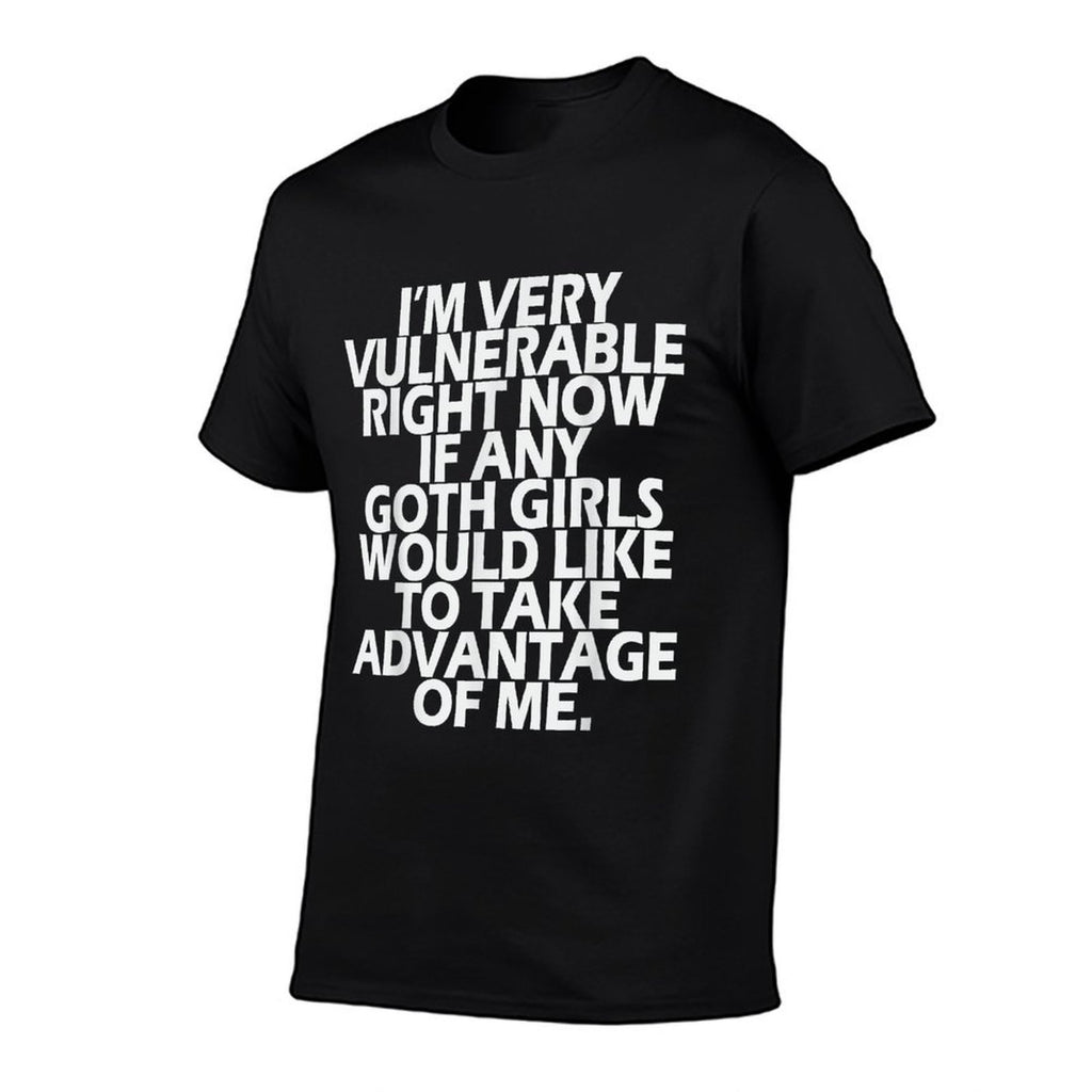 I'm Very Vulnerable Rn If Any Goth Girl Take Advantage Of Me  Heathered Texture T-Shirt