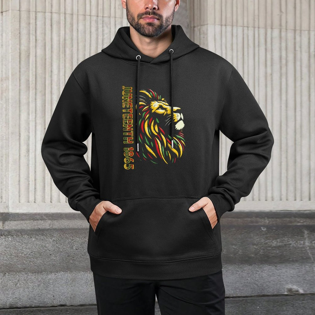 Juneteenth Lion Black African June 19th Men Women Kids Versatile Streetwear Hoodie